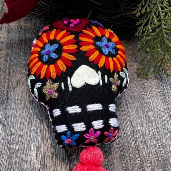 3 Christmas ornaments of Sugar skull - Mexican decoration , ideal for the Christmas tree