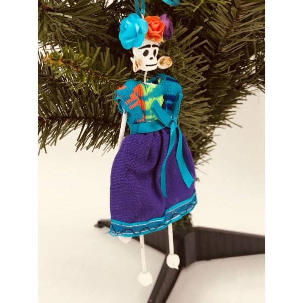 3 Unique Day of the Dead Christmas Ornaments: Frida Kahlo, Catrina, and Mexican Art-Inspired Tree Decorations
