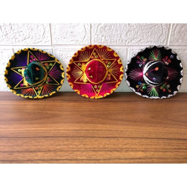 6 Christmas ornaments of mariachi hats, Mexican ornaments ideal for the christmas tree, Inspired by Mexican christmas