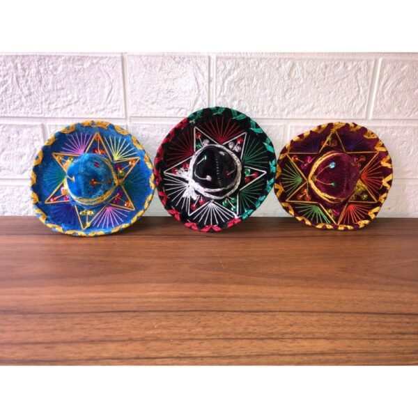 6 Christmas ornaments of mariachi hats, Mexican ornaments ideal for the christmas tree, Inspired by Mexican christmas