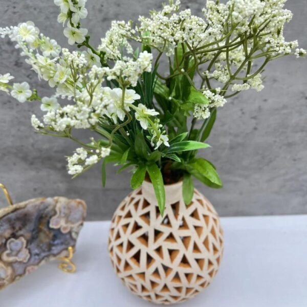 Mexican pottery, Clay plant pot, Pottery luminary, White clay vase, Mexican vase, Mexican clay pot, Oaxaca pottery, White pottery vase