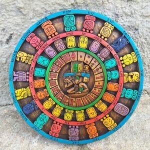 Prehispanic Mayan Art, Mayan calendar, Mexican painting, Wood carving, Handcrafted