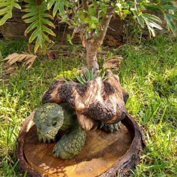 Turtle Planter Sculpture for Flowers, Cactus and Succulent Plants, Indoor or Outdoor Home Decor, Modern Flower Pot, Animal Planter