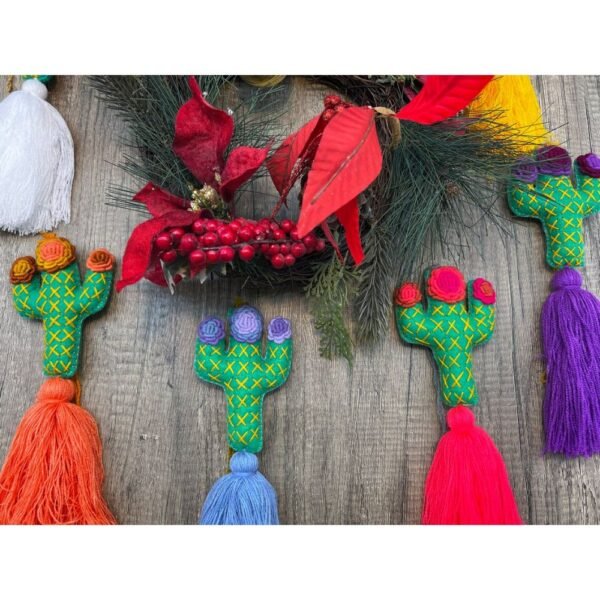 Christmas ornaments, Mexican christmas, Mexican ornaments, Hanging cactus, Cactus pendant, Cactus keychain, Mexican tassel