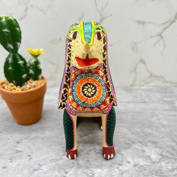 Dog statue Folk Art Alebrije Sculpture, Wooden Mexican Decoration Figure, Made Of Wood And Carved By Hand