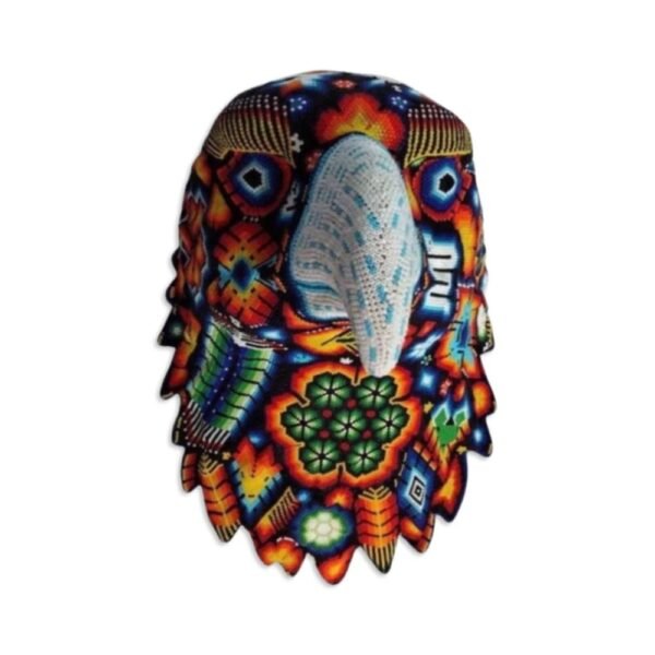 Eagle sculpture about culture of Mexico | Huichol culture and Wixarica art | Mexican wall decor of 15.74” x 11.81”