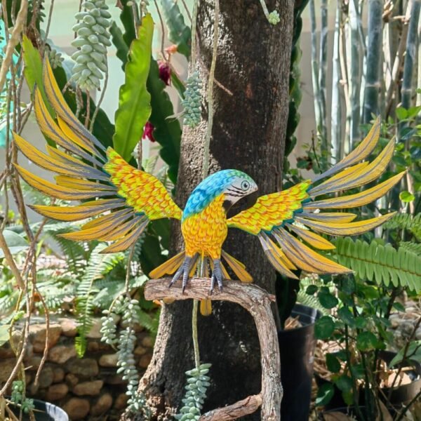 Customizable Guacamaya Bird Alebrije Sculpture - Hand-Carved Wooden Parrot Art, Vibrant Mexican Home Decor - Image 4