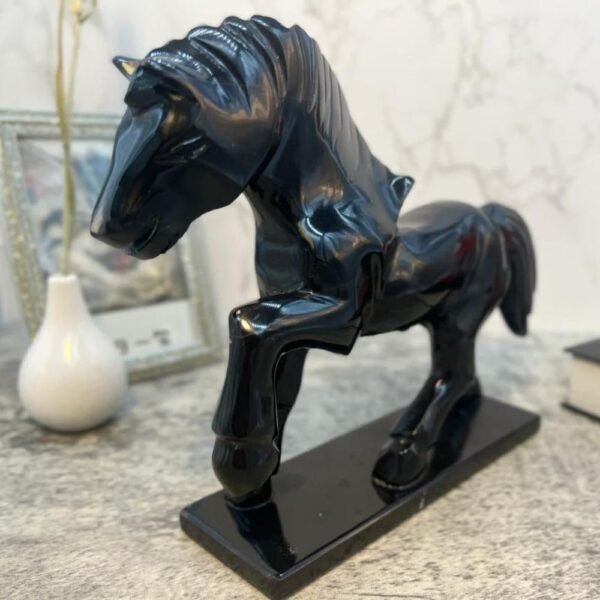 Horse statue, Horse carving, Crystal horse, Decorative horse, Carved stone animal, Marble horse