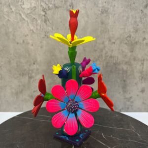 Hummingbird Statue Cactus Biznaga Alebrije Sculpture, Wooden Mexican Decoration Figure, Made Of Wood And Carved By Hand ASK FOR CUSTOMIZE
