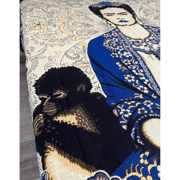 Mexican blanket, Frida Kahlo design, Bed cover, Full size blanket