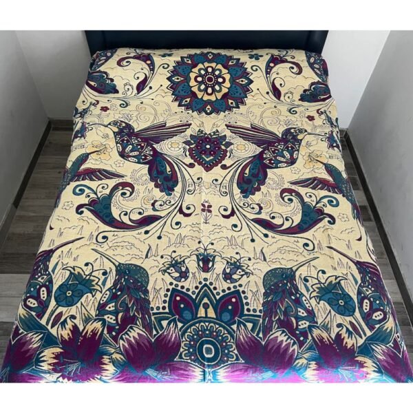 Mexican blanket, Hummingbird design, Bed cover, Full size blanket