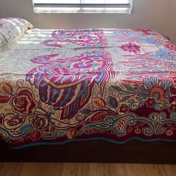 Mexican blanket, Swan Bird design, Bed cover, Full size blanket