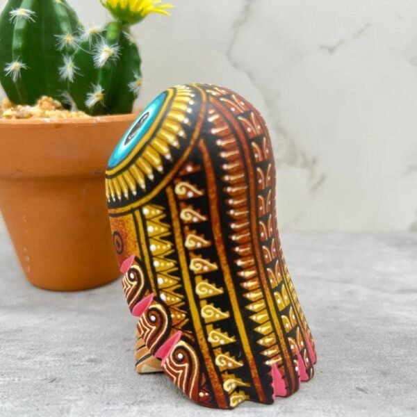 Owl Figurine Mexican Folk Art Alebrije Statue, Wooden Bird As Mexican Decoration Art, Made Of Wood And Carved By Hand