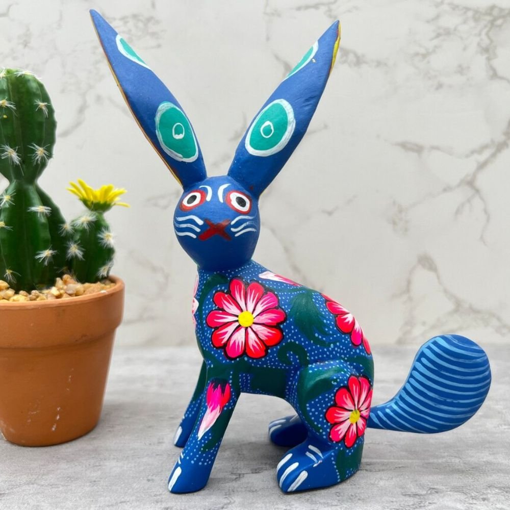 Rabbit Alebrije Sculpture – Mexican Folk Art, Hand-carved Wooden Bunny  Figurine for Home Decoration – Discover Handcrafted Mexican Art