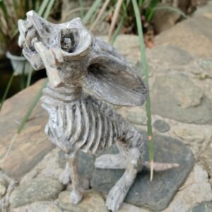 Skeletal/Bone Dog statue Alebrije Sculpture, Wooden Chihuahua Mexican Pet Figure, Made Of Wood And Carved By Hand