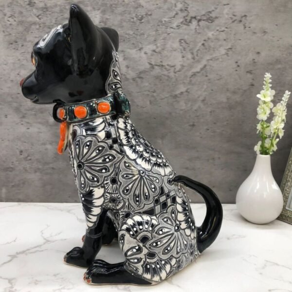 Talavera Chihuahua, Ceramic dog, Talavera pottery, Mexican pottery, Chihuahua statue, Dog sculpture