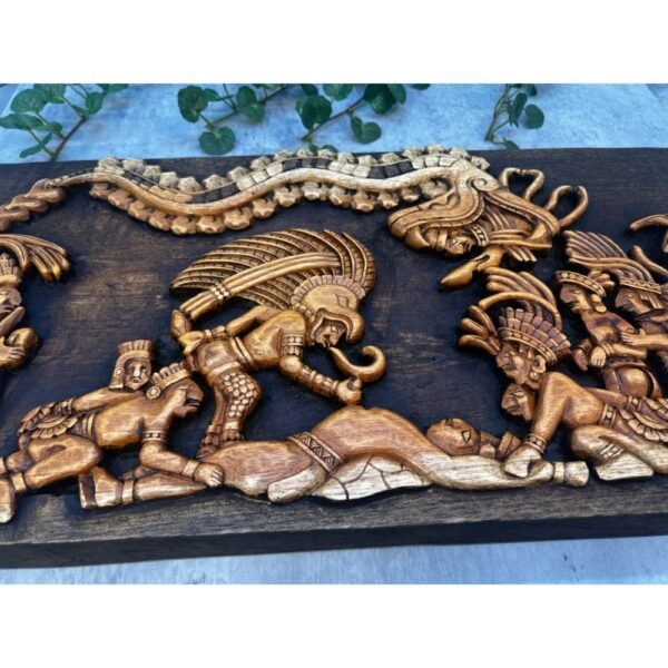 Aztec Art, Mayan art, Mexican painting, The sacrifice, Prehispanic, Wood carving, Handcrafted ASK FOR CUSTOMIZE