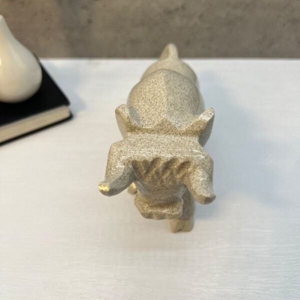 BIG beige bull, Bull sculpture, Marble bull, Carved stone animal, Statue bull, Gemstone bull, Mini Crystal Animal