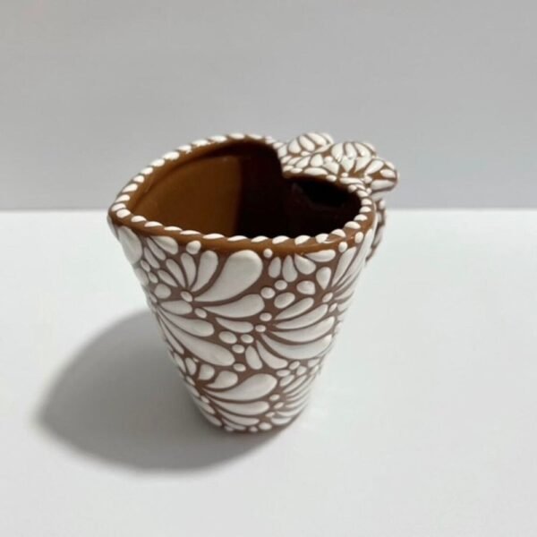 Cappuccino Heart Cup, Mexican Coffee Mug, Puebla Talavera Pottery, Ceramic Thermos, Handmade Lead-Free Custom Available