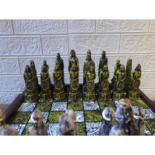 Chess set, Resin Chess set in yellow and white, Mexican chess, Chess set handmade, Soviet chess set, Wooden chess