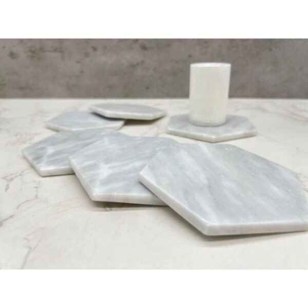 Elegant coasters, Cup holder coaster, Marble coaster set, Stone coaster set, Gemstone coasters, 7 pieces