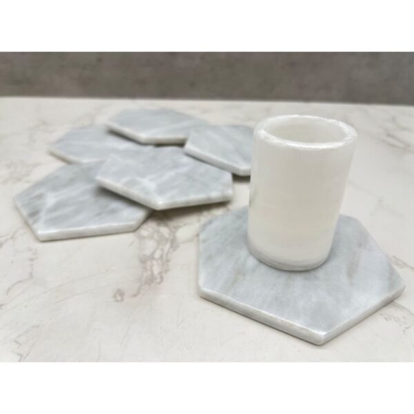 Elegant coasters, Cup holder coaster, Marble coaster set, Stone coaster set, Gemstone coasters, 7 pieces