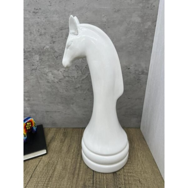 LARGE Ceramic Night Piece For Home Decor Interior Design, Chess set Horse Statue