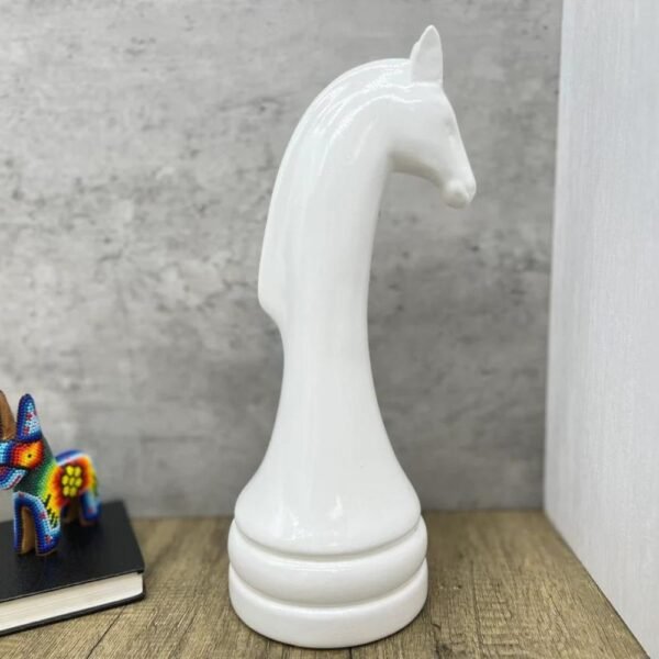 LARGE Ceramic Night Piece For Home Decor Interior Design, Chess set Horse Statue