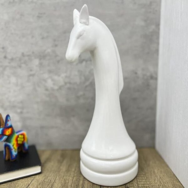 LARGE Ceramic Night Piece For Home Decor Interior Design, Chess set Horse Statue