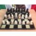 LARGE Chess set 13.77” x 13.77”, Marble Chess set in black and green, Stone Chess Set, Chess set handmade, Aztec chess set