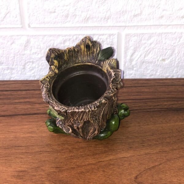 Log Planter Sculpture for Flowers, Cactus and Succulent Plants, Indoor or Outdoor Home Decor, Modern Flower Pot, Animal Planter, 3 X 2