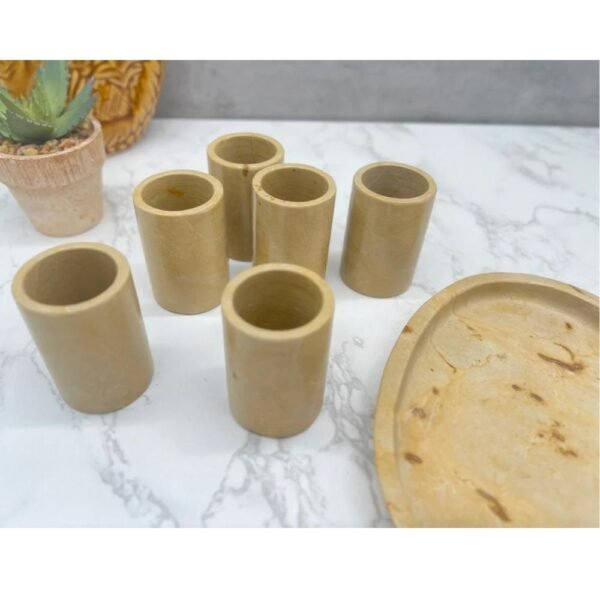 Luxury tequila shot glass, Onyx stone Mexican shot glasses, Unique shot glasses, Stone tequila set, 7 pieces