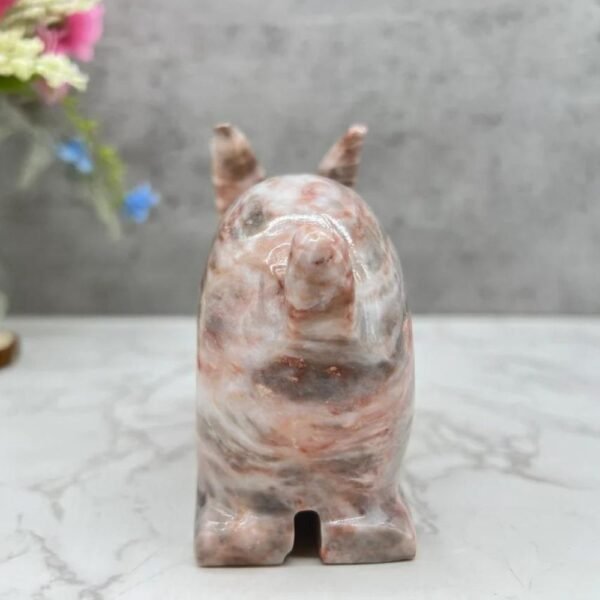 Marble Stone rabbit, Rabbit sculpture, Bunny figure, Rabbit statue, Marble rabbit, Carved stone animal, Stone bunny