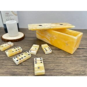 Marble game, Domino set, Dominoes game, Vintage dominioes, Yellow or Honey domino