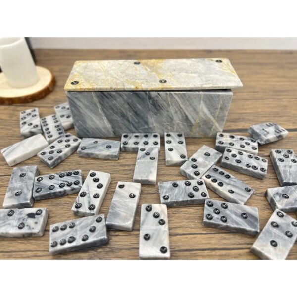 Marble game, Domino set, Dominoes game, Vintage dominioes, light gray domino