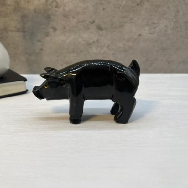 Pig marble sculpture , Stone porcupine statue, Pig carving, Piggy statue Decorative , Carved stone animal