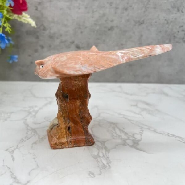 Stingray sculpture, Stone stingray, Marble Animal, Natural Genuine Rock And Hand Carved. Home Decor