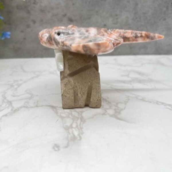 Stingray sculpture, Stone stingray, Marble Animal, Natural Genuine Rock And Hand Carved. Home Decor