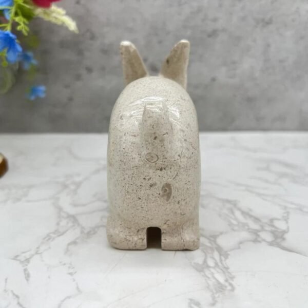 Stone rabbit, Rabbit sculpture, Bunny figure, Rabbit statue, Marble rabbit, Carved stone animal, Stone bunny