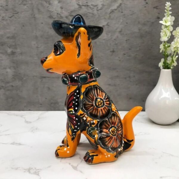 Talavera Chihuahua, Ceramic dog, Talavera pottery, Mexican pottery, Chihuahua statue, Dog sculpture