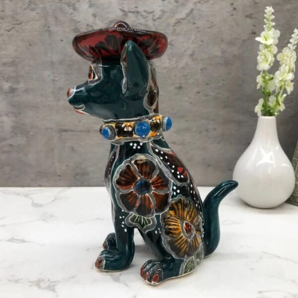 Talavera Chihuahua, Ceramic dog, Talavera pottery, Mexican pottery, Chihuahua statue, Dog sculpture