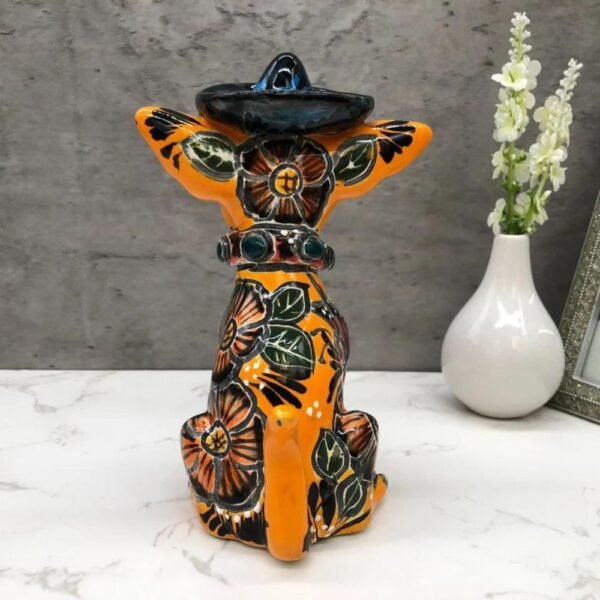 Talavera Chihuahua, Ceramic dog, Talavera pottery, Mexican pottery, Chihuahua statue, Dog sculpture