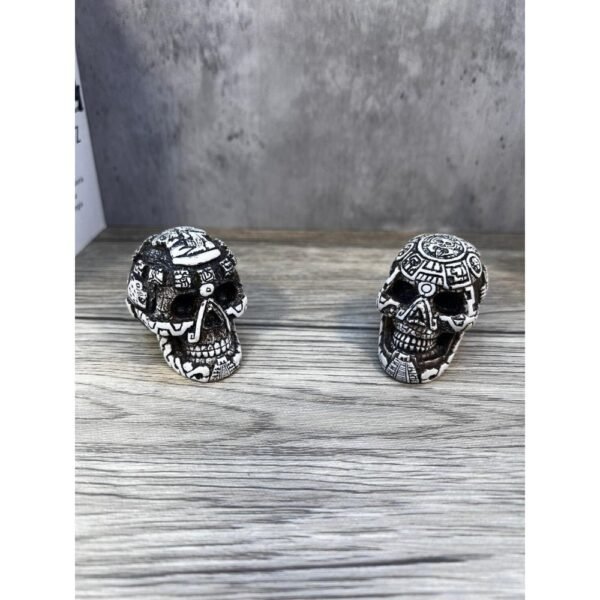 2 Sugar skull, Mexican decoration, Skeleton head, Skull sculpture, Human skeleton, Skull statue