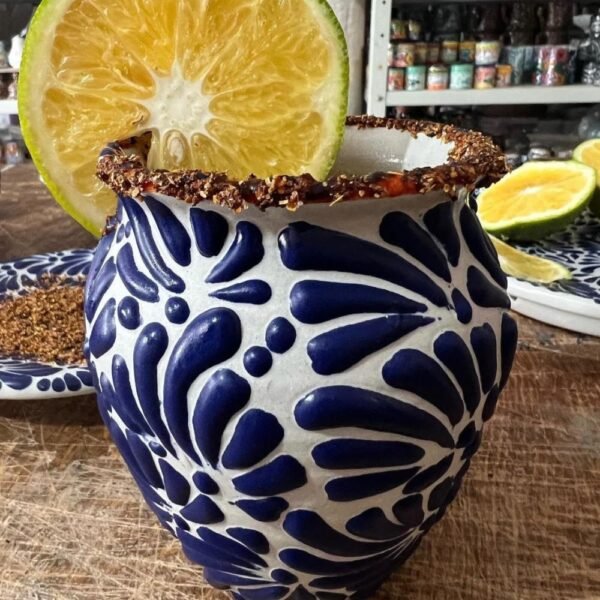 Cantarito Mixology Cup, Mexican Drinking Cup, Puebla Talavera Pottery, Ceramic, Party Drink Shoots, Handmade Lead-Free, Custom Available
