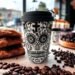 Cappuccino Cup, Dia De Los Muertos Mexican Coffee Mug, Puebla Talavera Pottery, Ceramic Thermos, Lead-Free Includes Lid, Custom Available