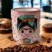 Cappuccino Frida Cup, Mexican Coffee Accessory, Puebla Talavera Pottery, Ceramic Cup, Handmade Lead-Free, 450ml Custom Available
