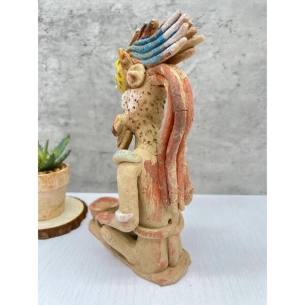 Guardián Of The Mountain’s Handcraft Mexican Culture Home Decor Prehispanic Piece Vintage Rustic Clay Mateial Folk Art