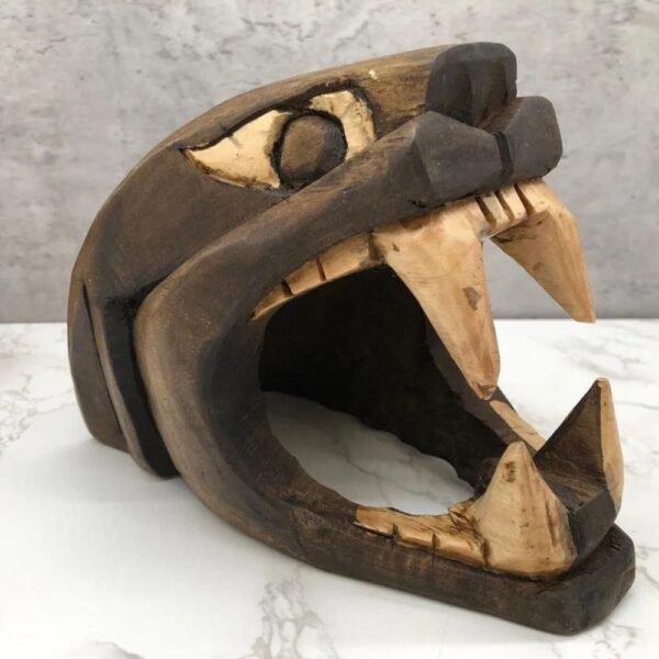 Jaguar Prehispanic Wooden Mask, Mayan sculture, Mexican wall art, Jaguar sculpture, Wooden jaguar