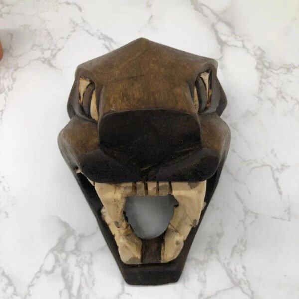 Jaguar Prehispanic Wooden Mask, Mayan sculture, Mexican wall art, Jaguar sculpture, Wooden jaguar