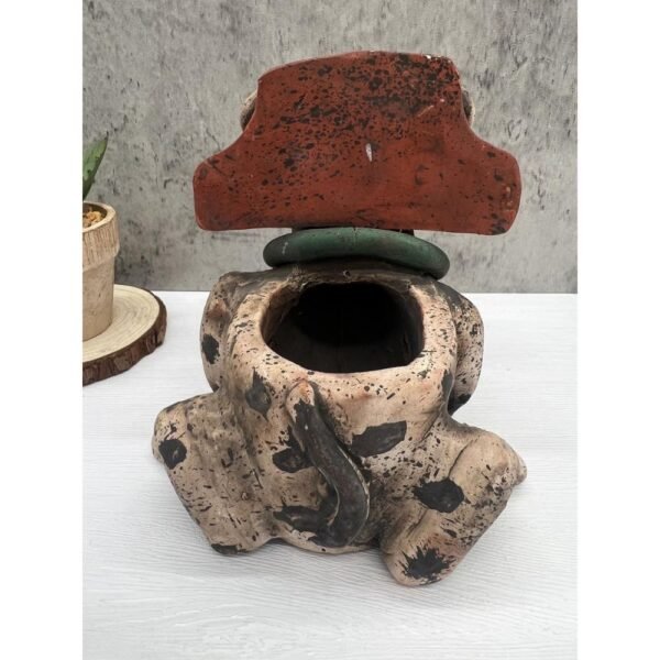 Jaguar Urn Zapotec Incense Burner Handcraft Mexican Culture Home Decor Prehispanic Vintage Rustic Clay Material Antique Ancrestral Figurines